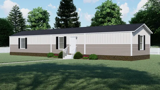 The CLARK 7016-1066 Exterior. This Manufactured Mobile Home features 3 bedrooms and 2 baths.
