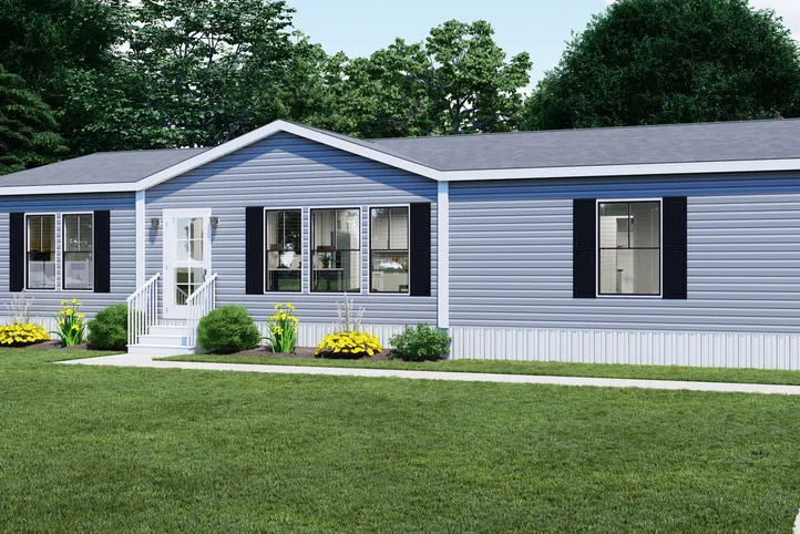 The THE PARKER Exterior. This Manufactured Mobile Home features 3 bedrooms and 2 baths.