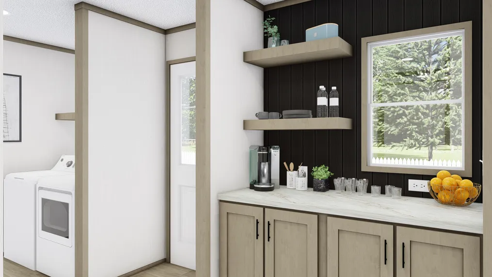 The COOK Exterior. This Manufactured Mobile Home features 3 bedrooms and 2 baths.