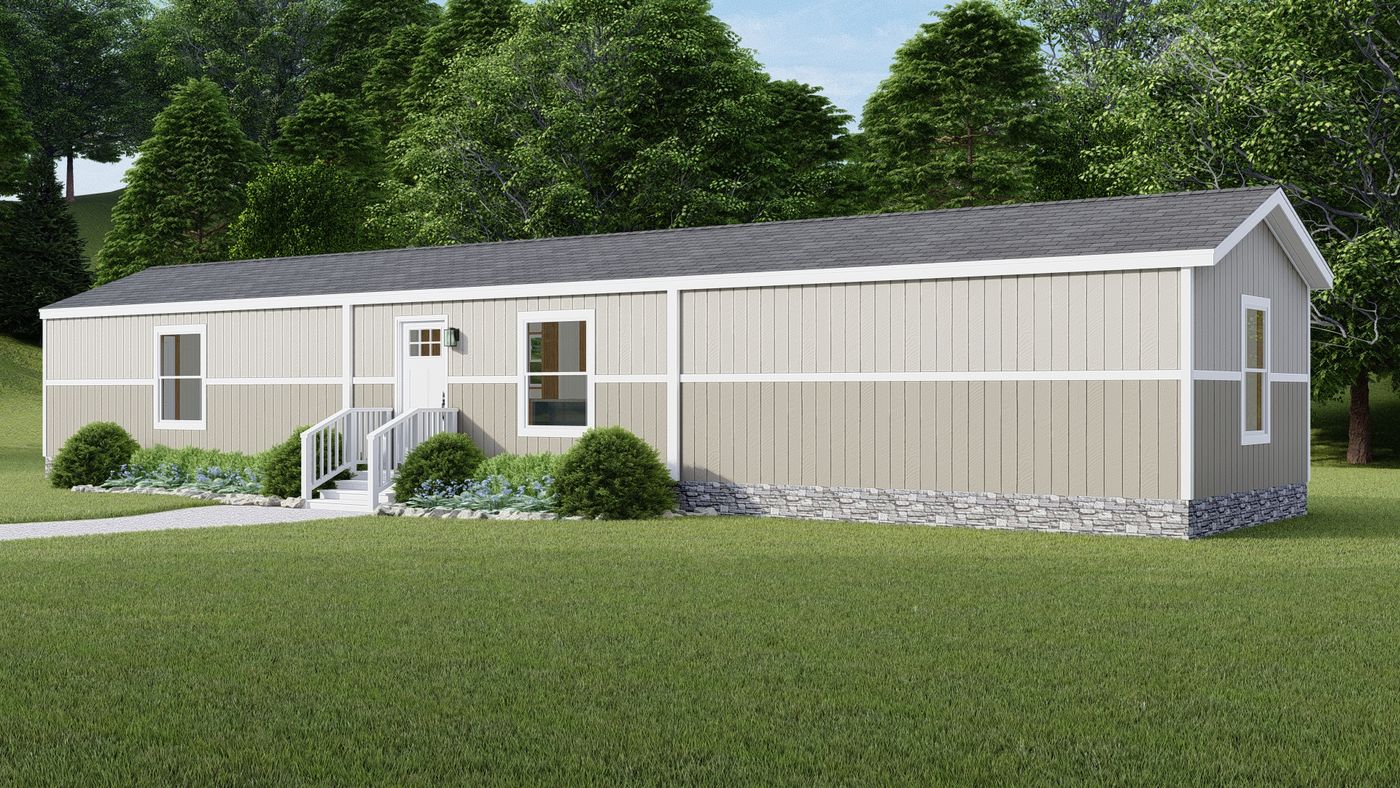 The TUSCANY Exterior. This Manufactured Mobile Home features 2 bedrooms and 2 baths.