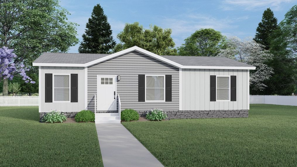 Colonial - Flint. The DRAKE Exterior. This Manufactured Mobile Home features 3 bedrooms and 2 baths.