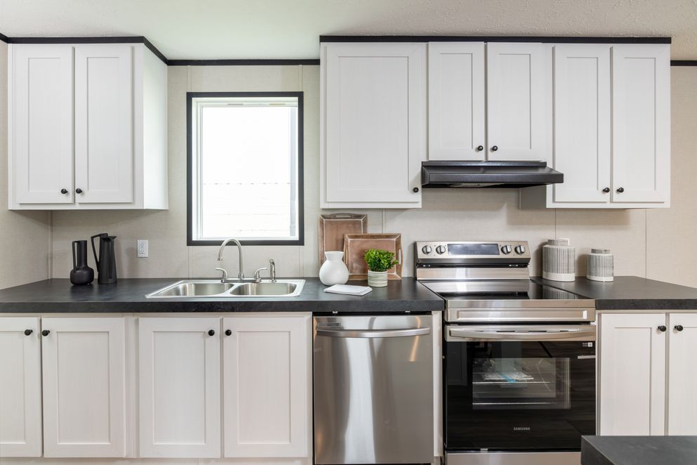 The PLATINUM ANNIVERSARY Exterior. This Manufactured Mobile Home features 3 bedrooms and 2 baths.