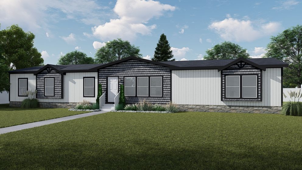 The TU3076A MEGA TUNDRA Exterior. This Manufactured Mobile Home features 4 bedrooms and 2 baths.