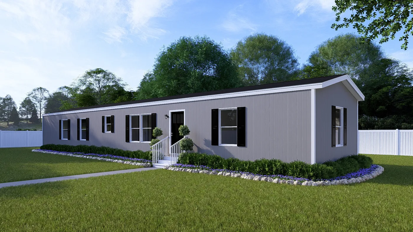 The GRAND Exterior in Flint. This Manufactured Mobile Home features 3 bedrooms and 2 baths.