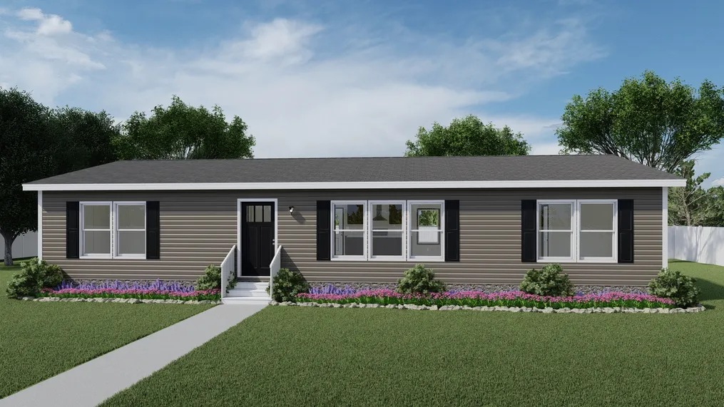 The DISCOVER Exterior with Clay Vinyl. This Manufactured Mobile Home features 3 bedrooms and 2 baths.