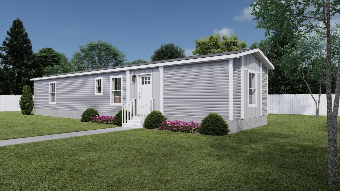 The BORN TO RUN Exterior. This Manufactured Mobile Home features 2 bedrooms and 2 baths.