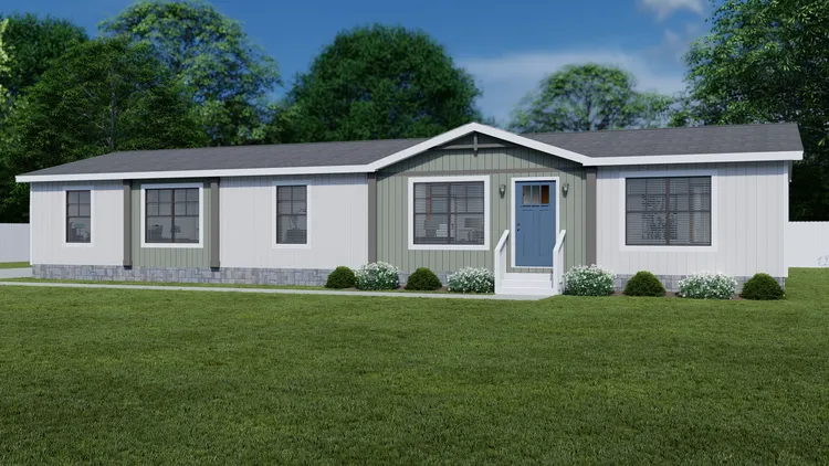 The ANGELINA Exterior. This Manufactured Mobile Home features 4 bedrooms and 2 baths.