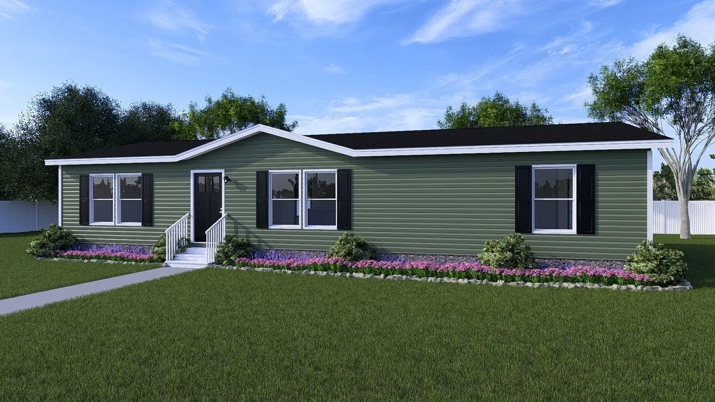 The REVEAL Exterior. This Manufactured Mobile Home features 3 bedrooms and 2 baths.