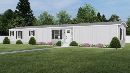 The ZION Exterior. This Manufactured Mobile Home features 3 bedrooms and 2 baths.