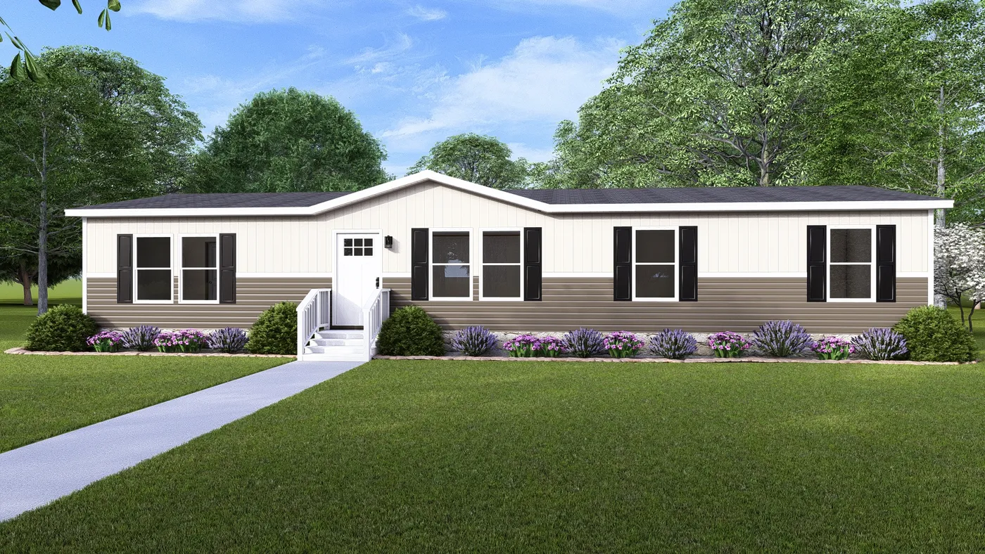 The FIJI Exterior. This Manufactured Mobile Home features 3 bedrooms and 2 baths.
