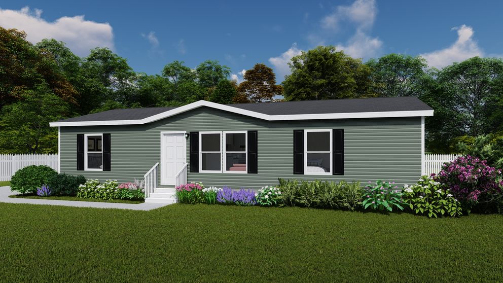 The VISTA Exterior. This Manufactured Mobile Home features 3 bedrooms and 2 baths.