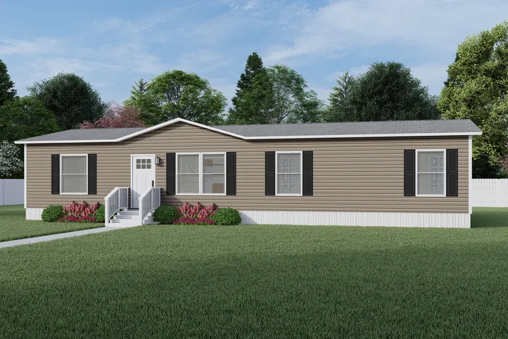 The BOONE   28X56 Exterior. This Manufactured Mobile Home features 4 bedrooms and 2 baths.