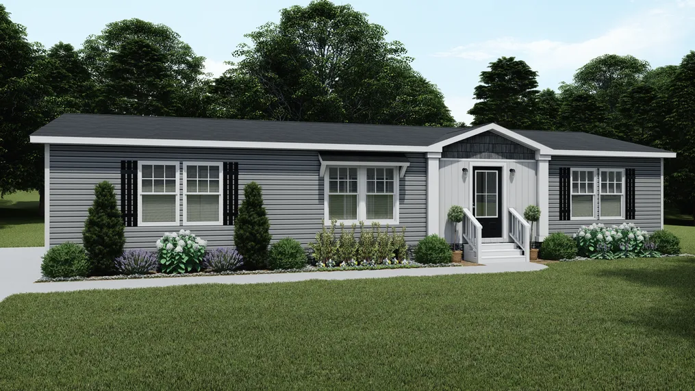 The 1439 CAROLINA "MAGNOLIA" Exterior. This Manufactured Mobile Home features 3 bedrooms and 2 baths.