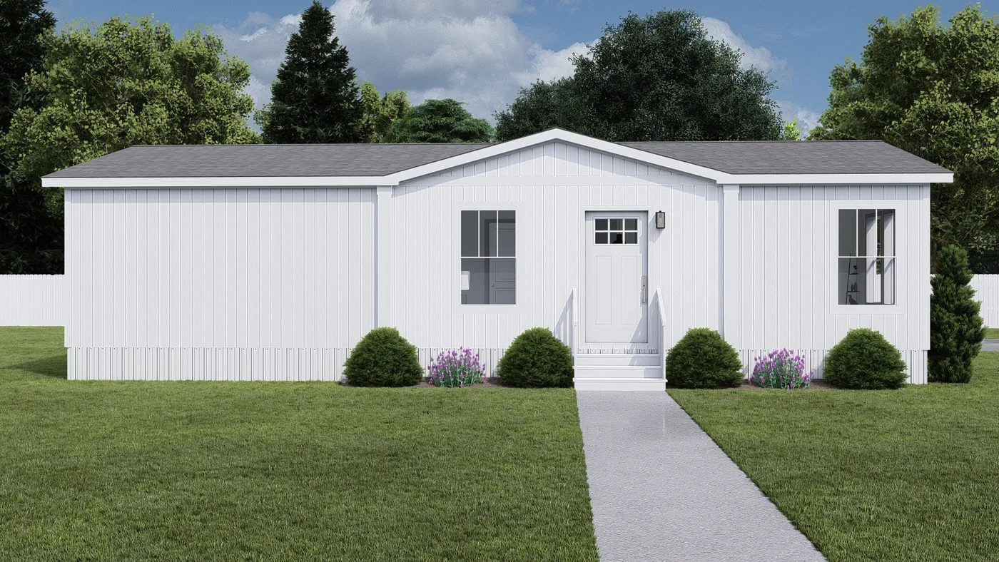 The RISING SUN Exterior. This Manufactured Mobile Home features 2 bedrooms and 2 baths.