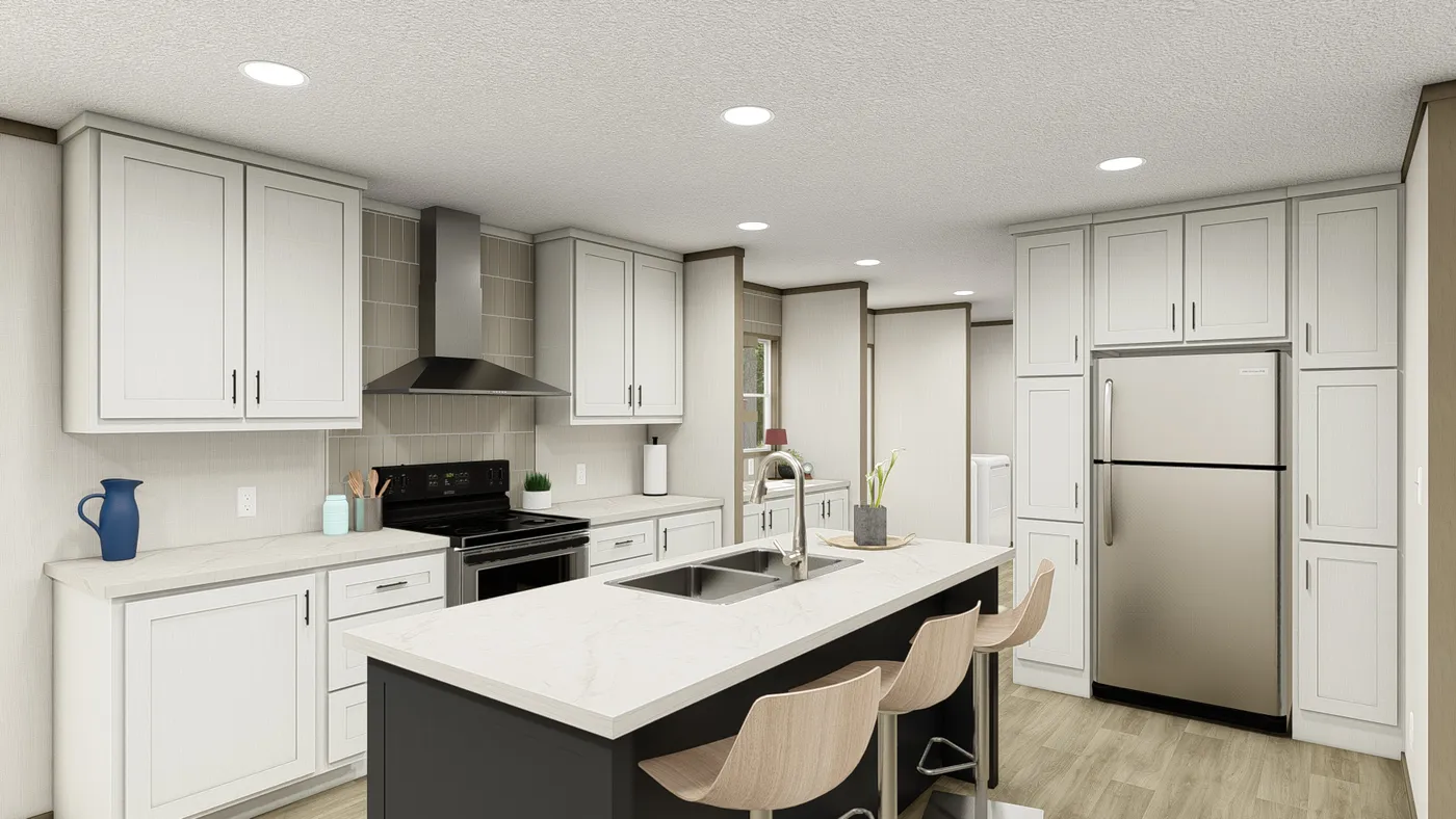 The SNOWCAP Exterior. This Manufactured Mobile Home features 4 bedrooms and 2 baths.