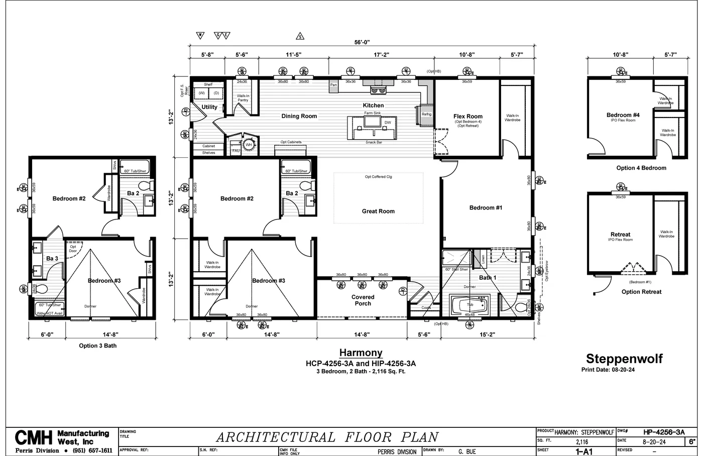 The STEPPENWOLF Exterior. This Manufactured Mobile Home features 3 bedrooms and 2 baths.