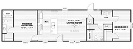 The BREEZE 16602A Exterior. This Manufactured Mobile Home features 2 bedrooms and 2 baths.