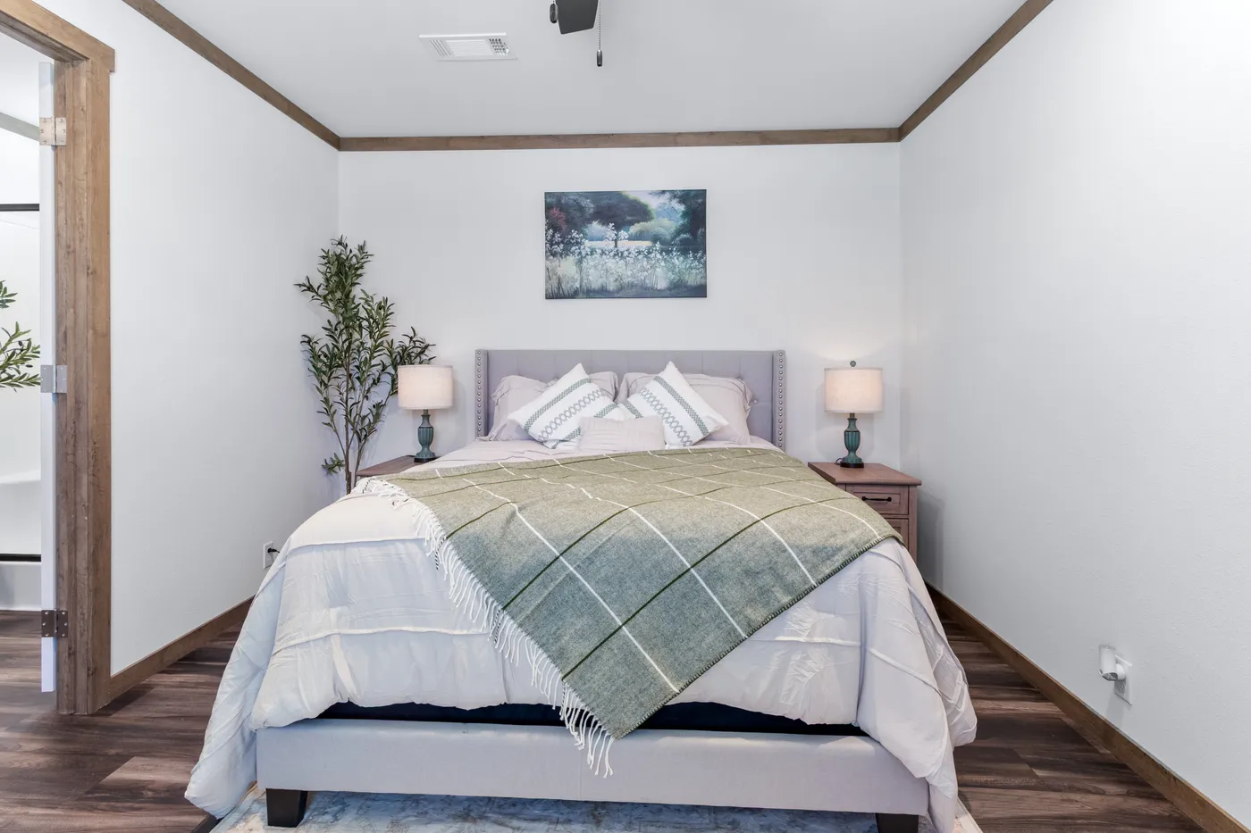 The LEVI Exterior. This Manufactured Mobile Home features 2 bedrooms and 2 baths.