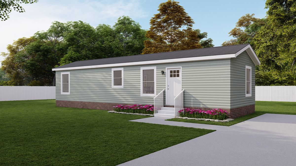 The 4816-4790 THE PULSE Exterior. This Manufactured Mobile Home features 2 bedrooms and 1 bath.