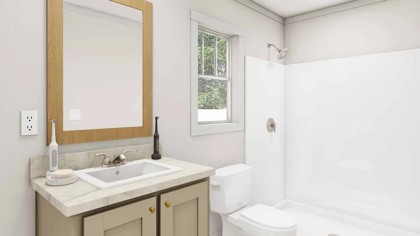 The RHYTHM NATION Exterior. This Manufactured Mobile Home features 3 bedrooms and 2 baths.