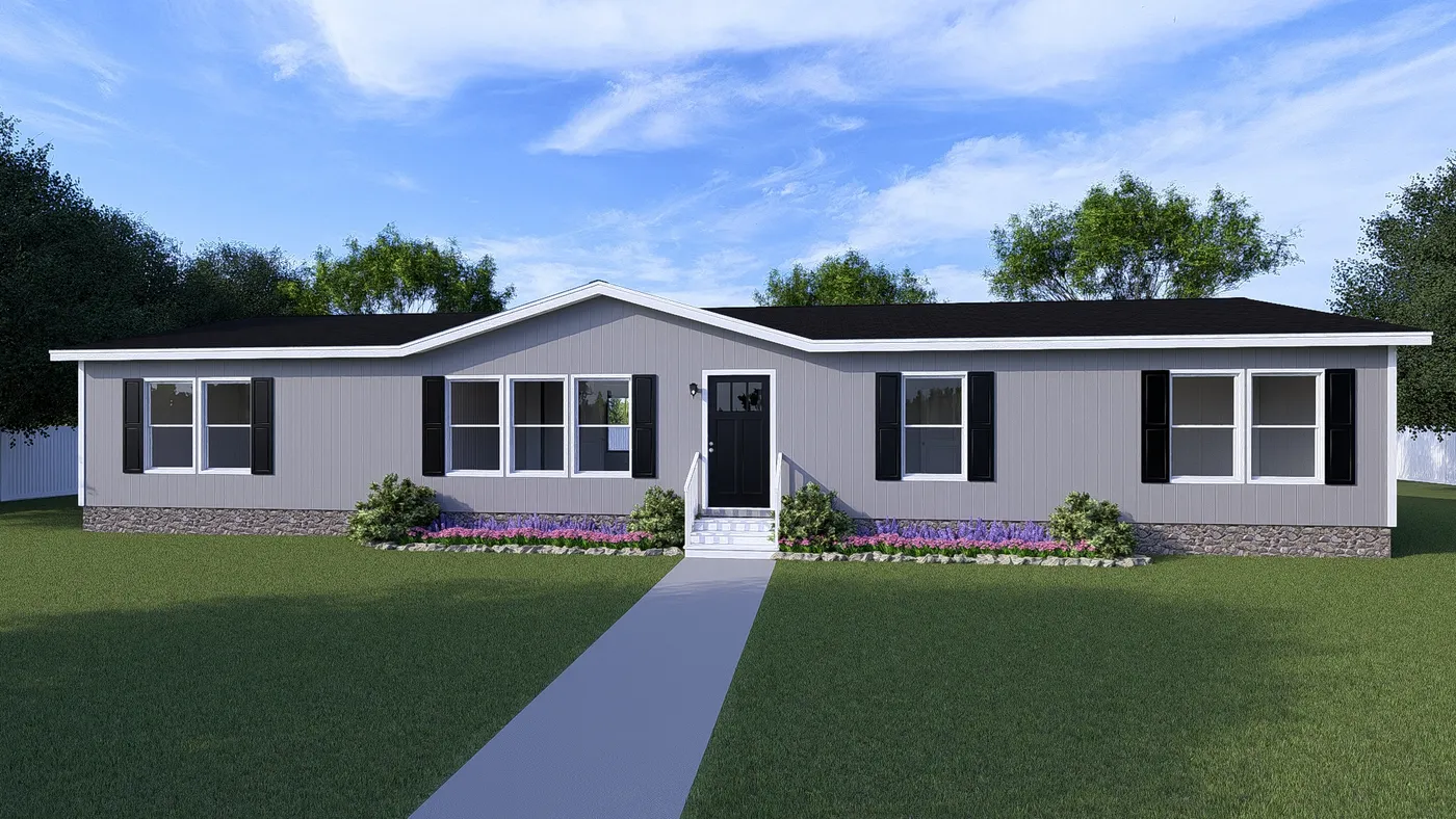 The EMPOWER Exterior in Flint. This Manufactured Mobile Home features 4 bedrooms and 2 baths.
