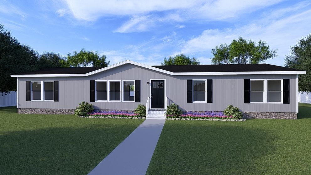 The EMPOWER Exterior in Flint. This Manufactured Mobile Home features 4 bedrooms and 2 baths.