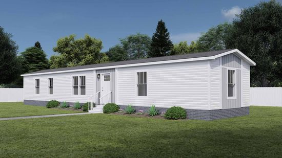 The WALK THE LINE Exterior. This Manufactured Mobile Home features 3 bedrooms and 2 baths.