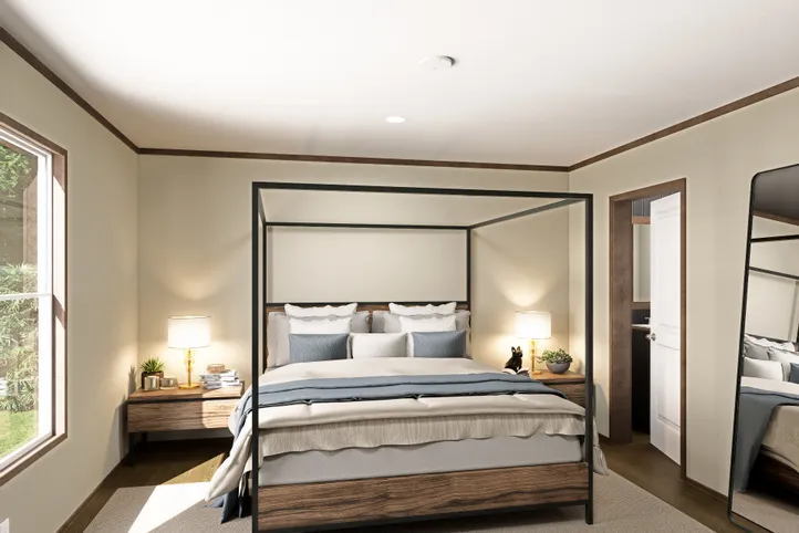 The BOONE Exterior. This Manufactured Mobile Home features 4 bedrooms and 2 baths.