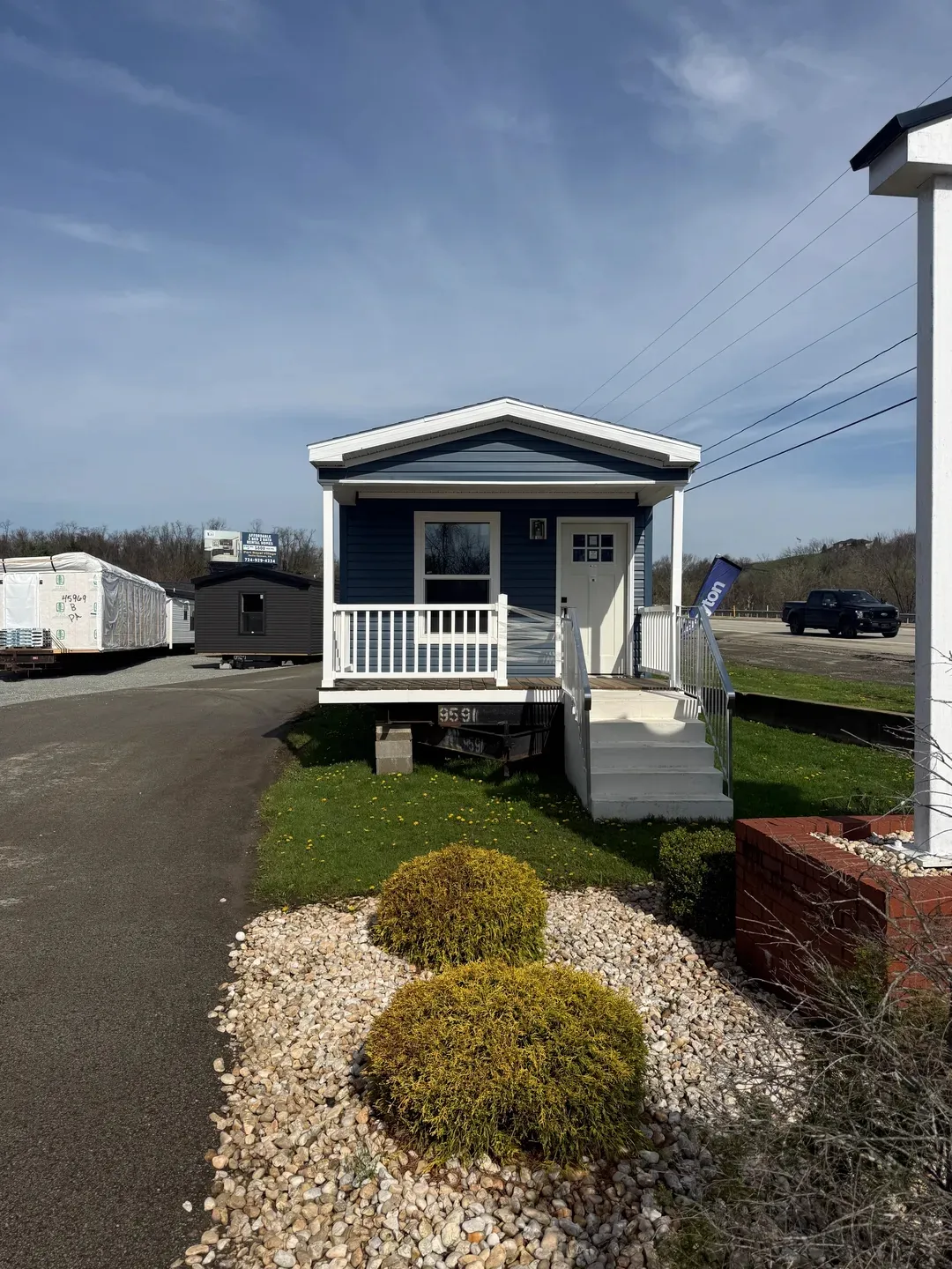 The ONYX Exterior. This Manufactured Mobile Home features 1 bedroom and 1 bath.