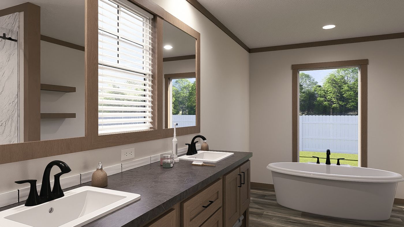 The NELLIE ELITE Exterior. This Manufactured Mobile Home features 4 bedrooms and 2 baths.