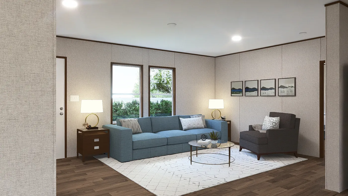 The CEDAR Exterior. This Manufactured Mobile Home features 3 bedrooms and 2 baths.