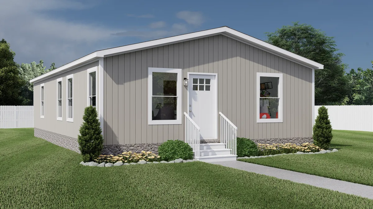The ABBEY ROAD Exterior. This Manufactured Mobile Home features 3 bedrooms and 2 baths.