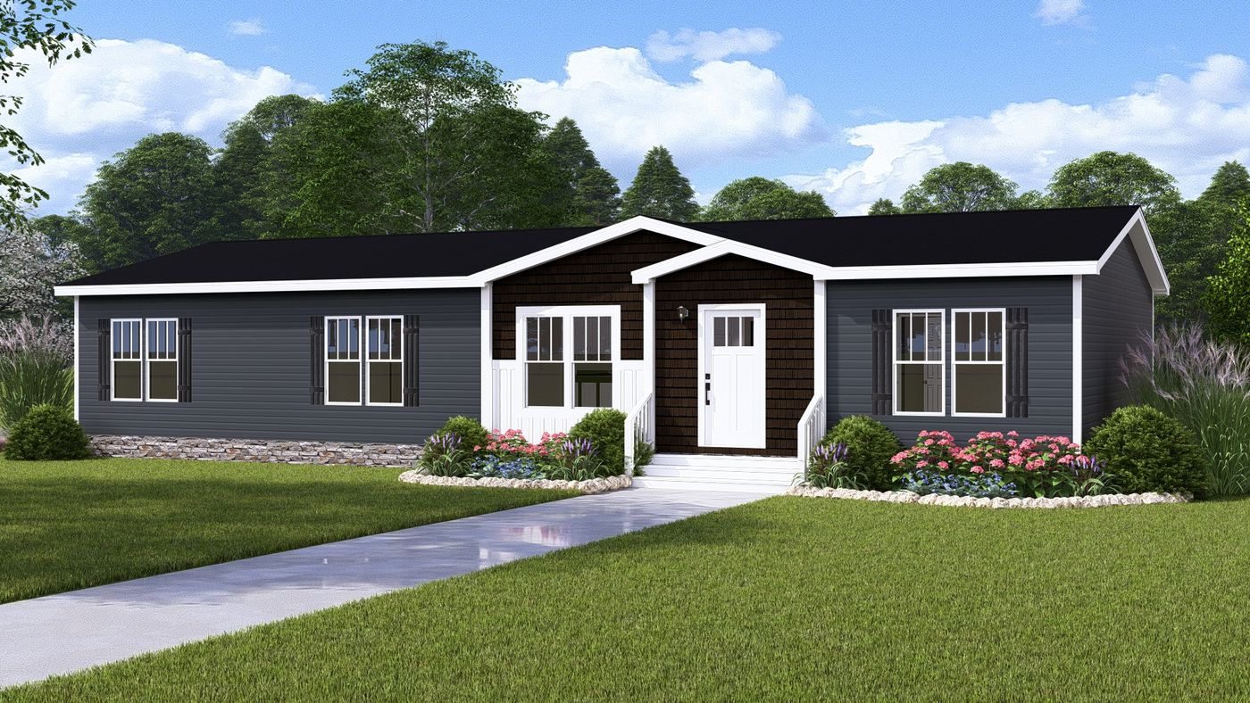 The BOUJEE 2 Exterior. This Manufactured Mobile Home features 3 bedrooms and 2 baths.