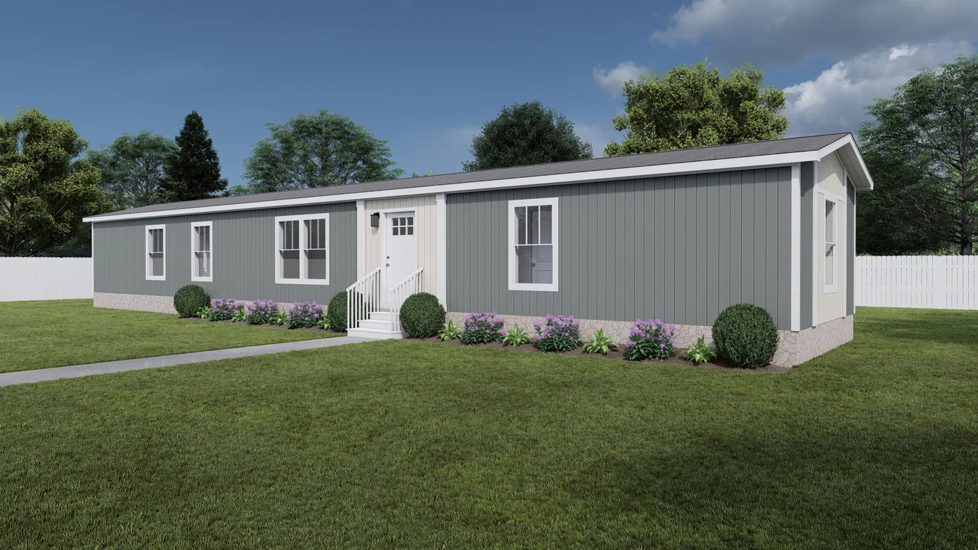 The SOLSBURY HILL Exterior. This Manufactured Mobile Home features 3 bedrooms and 2 baths.