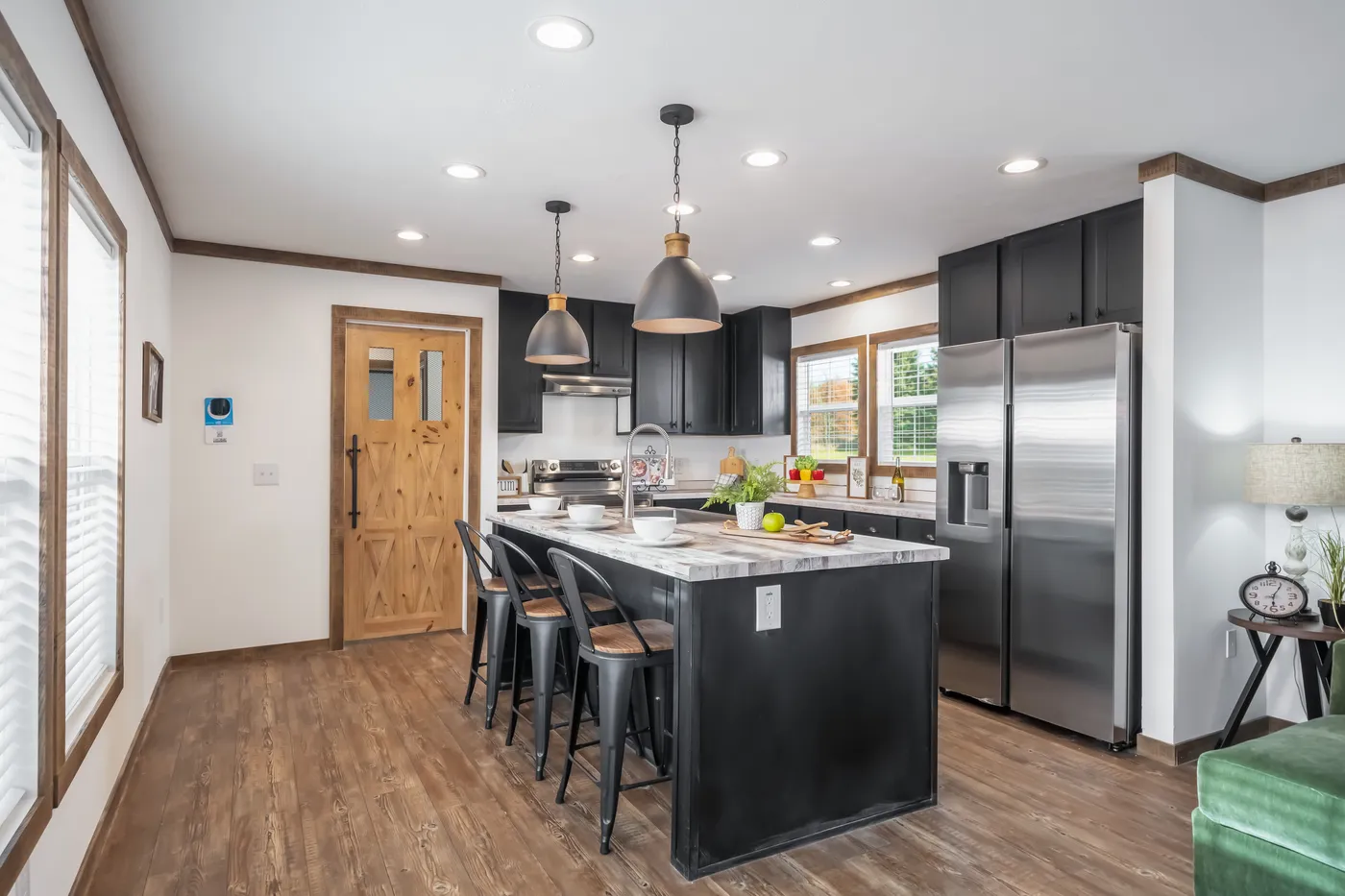 The THE HALSEY Exterior. This Manufactured Mobile Home features 3 bedrooms and 2 baths.