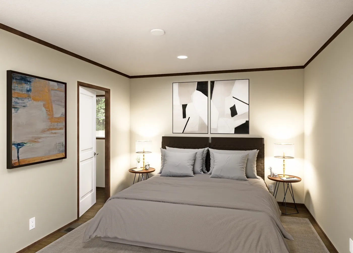 The LEWIS Exterior. This Manufactured Mobile Home features 2 bedrooms and 2 baths.