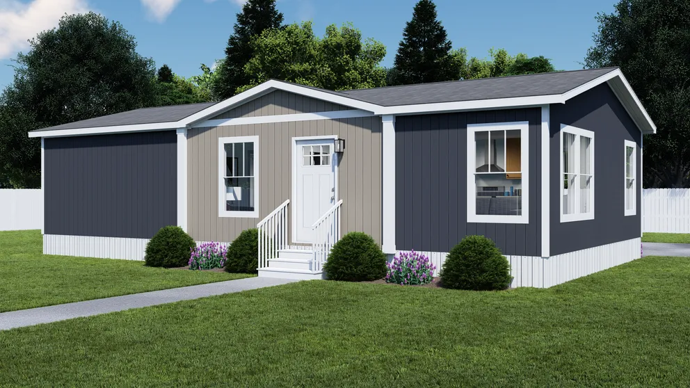 The RISING SUN Exterior. This Manufactured Mobile Home features 2 bedrooms and 2 baths.
