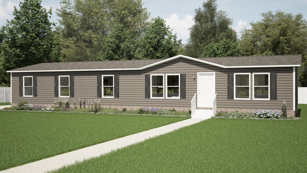 The SOLACE Exterior. This Manufactured Mobile Home features 4 bedrooms and 2 baths.