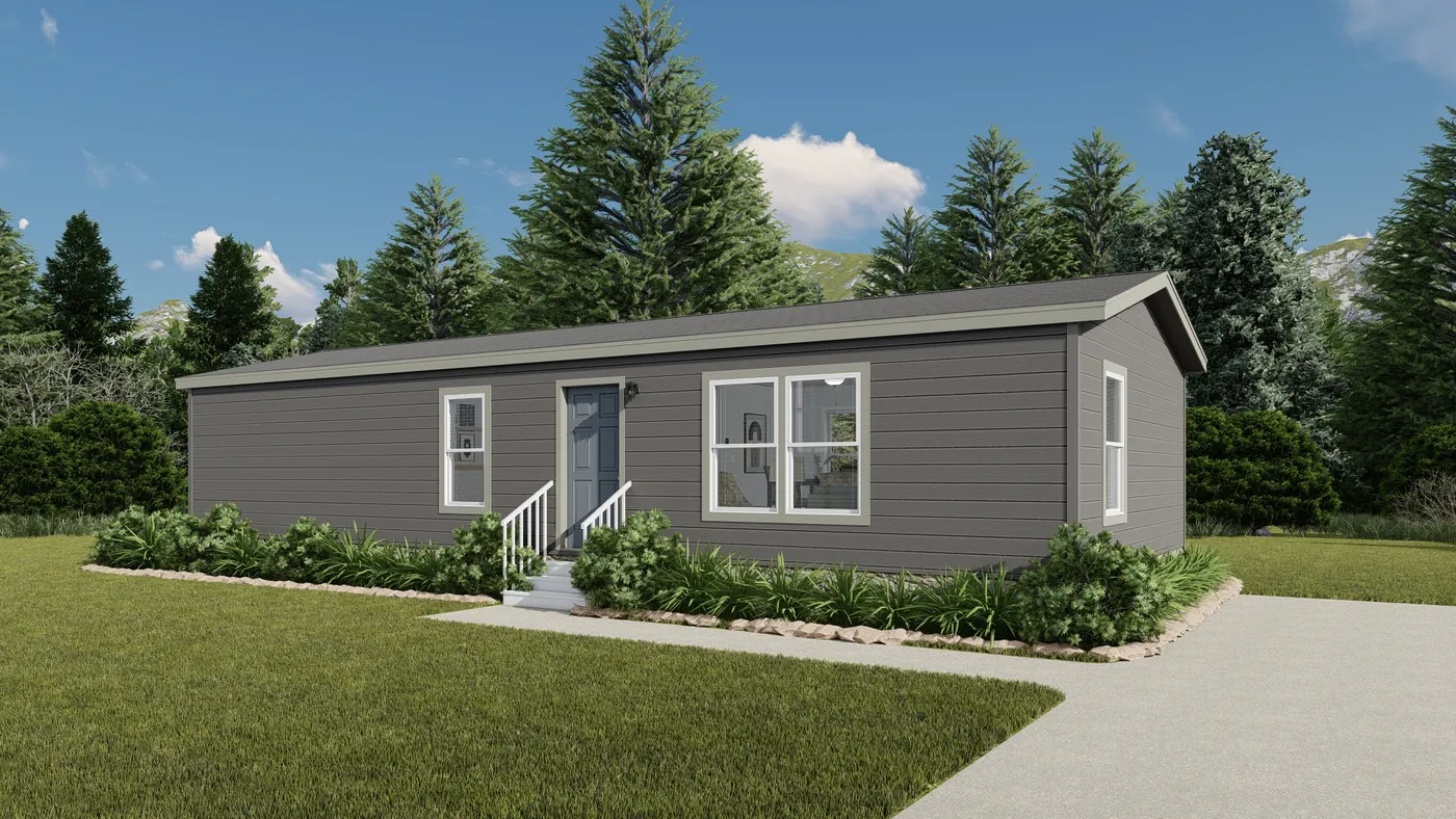The DRM482P 2048'            DREAM Exterior. This Manufactured Mobile Home features 2 bedrooms and 2 baths.