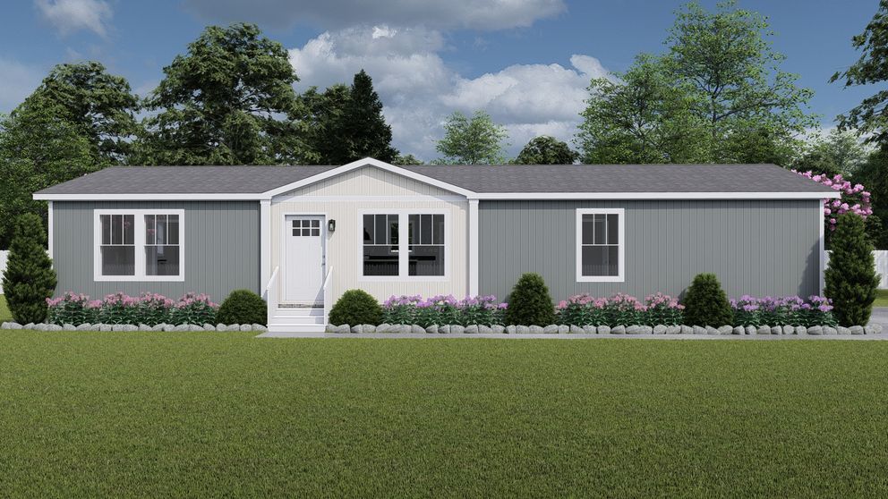 The BROWN EYED GIRL Exterior. This Manufactured Mobile Home features 4 bedrooms and 2 baths.