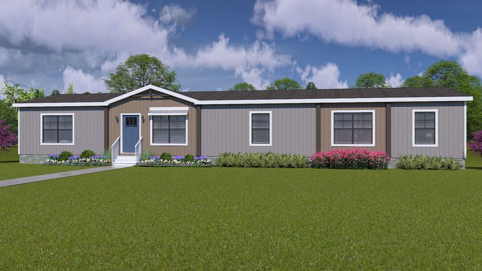 The NELLIE Exterior. This Manufactured Mobile Home features 4 bedrooms and 2 baths.