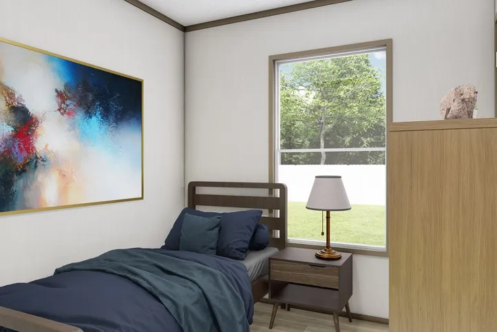 The CORTES Exterior. This Manufactured Mobile Home features 2 bedrooms and 2 baths.