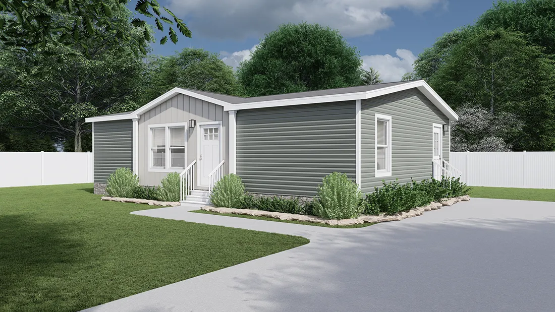 The SWEET DREAMS Exterior. This Manufactured Mobile Home features 3 bedrooms and 2 baths.