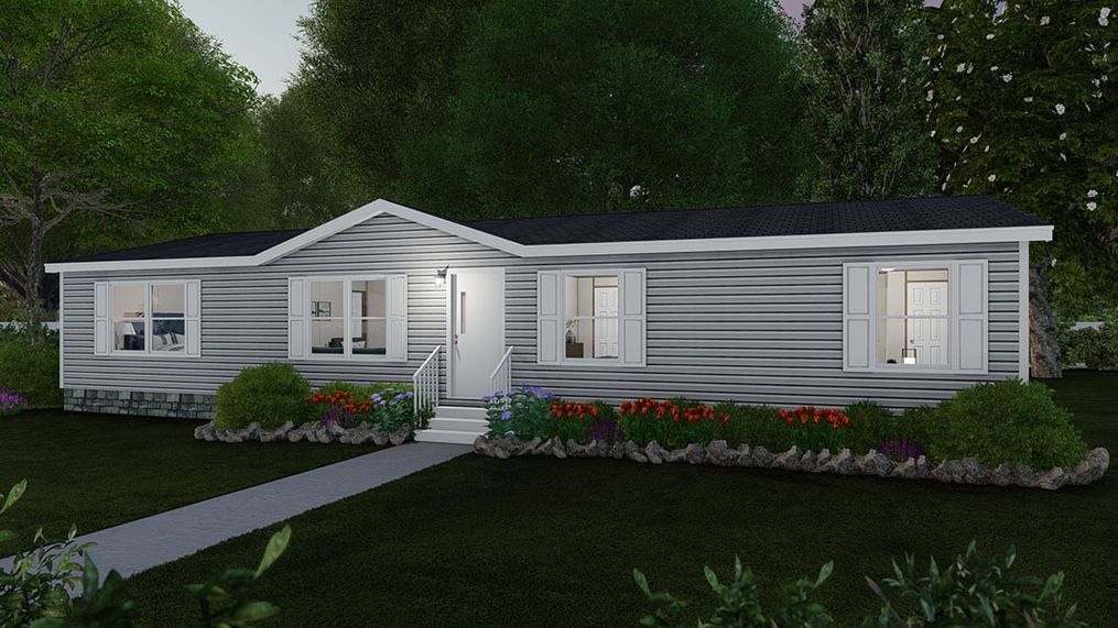 The MARVEL 4 Exterior. This Manufactured Mobile Home features 4 bedrooms and 2 baths.