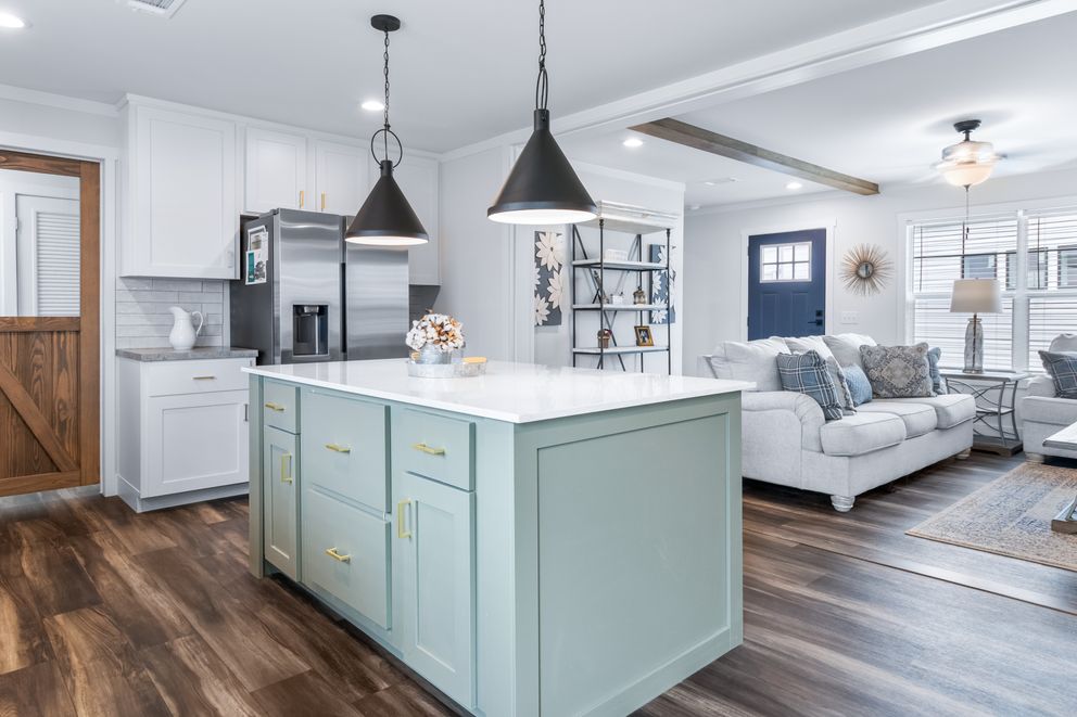 The LIZZIE Exterior. This Manufactured Mobile Home features 3 bedrooms and 2 baths.