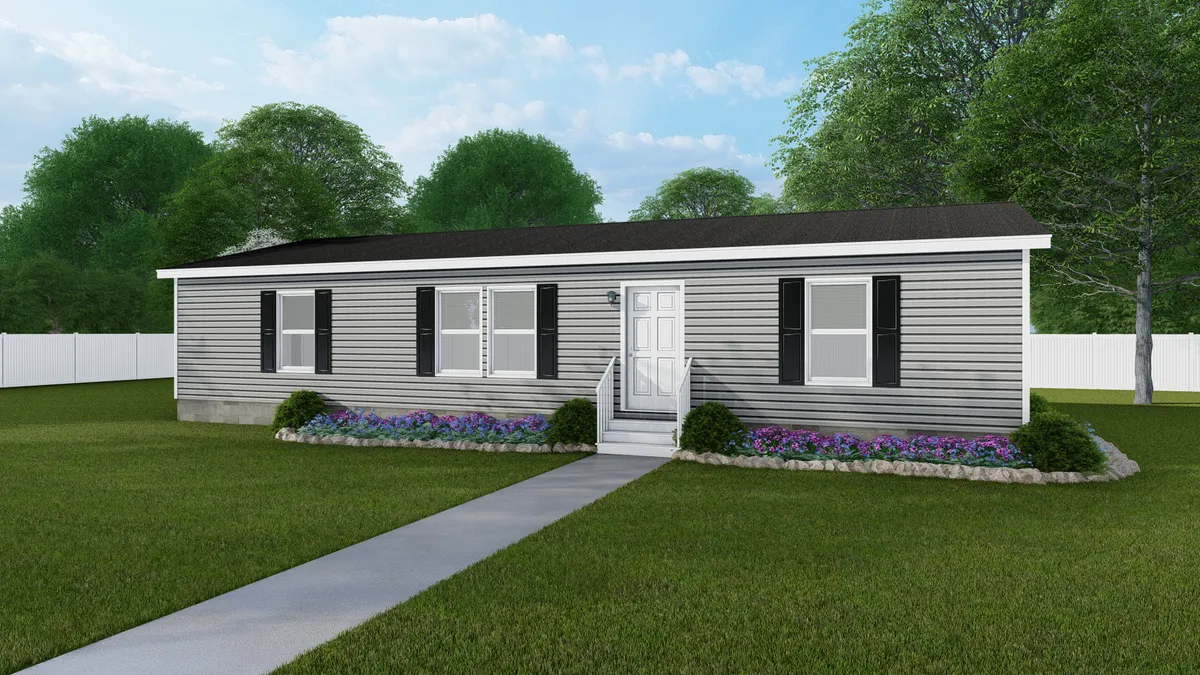 The 5228-CC51 PILLAR 52 Exterior. This Manufactured Mobile Home features 3 bedrooms and 2 baths.