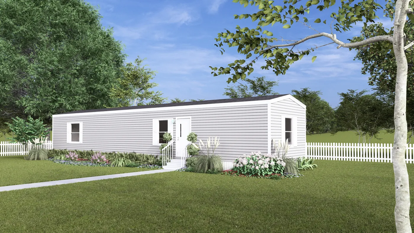 The DOGWOOD Exterior. This Manufactured Mobile Home features 2 bedrooms and 2 baths.