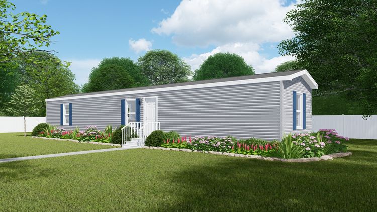 The TOPAZ Exterior. This Manufactured Mobile Home features 3 bedrooms and 2 baths.