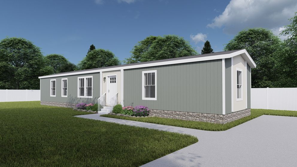 The RHYTHM NATION Exterior. This Manufactured Mobile Home features 3 bedrooms and 2 baths.