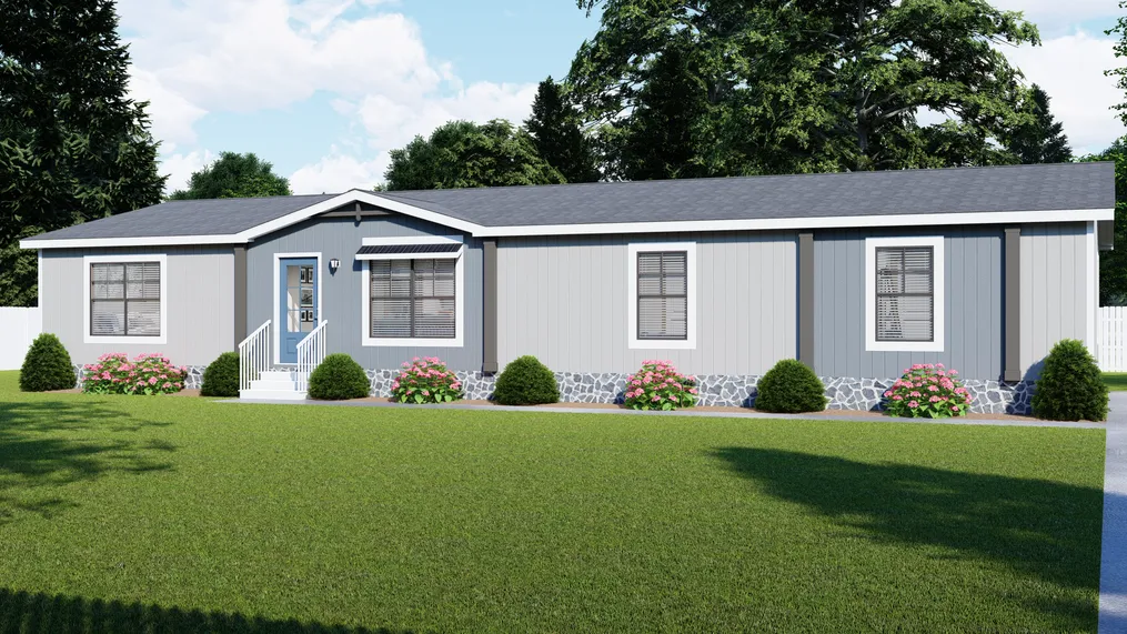 The EVERETT ELITE Exterior. This Manufactured Mobile Home features 4 bedrooms and 3 baths.